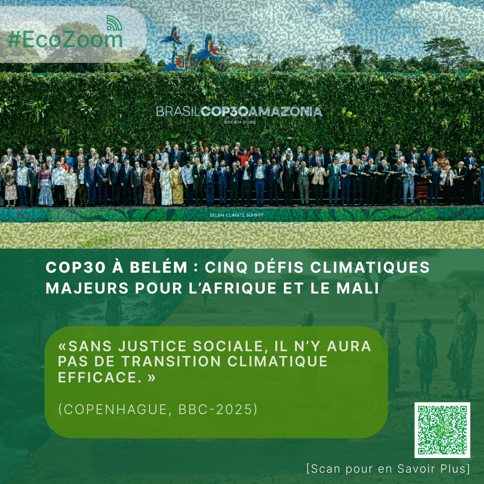 COP30 à Belém : cinq défis climatiques majeurs pour l’Afrique et le Mali