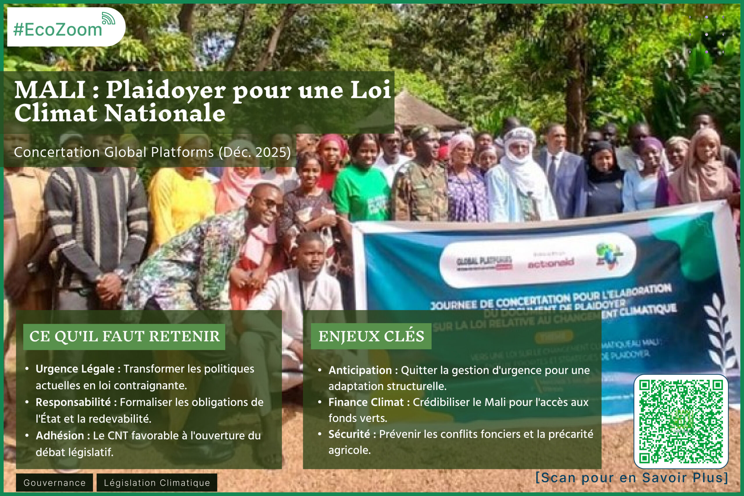 Mali : vers une loi sur le changement climatique – Un plaidoyer clé de la société civile