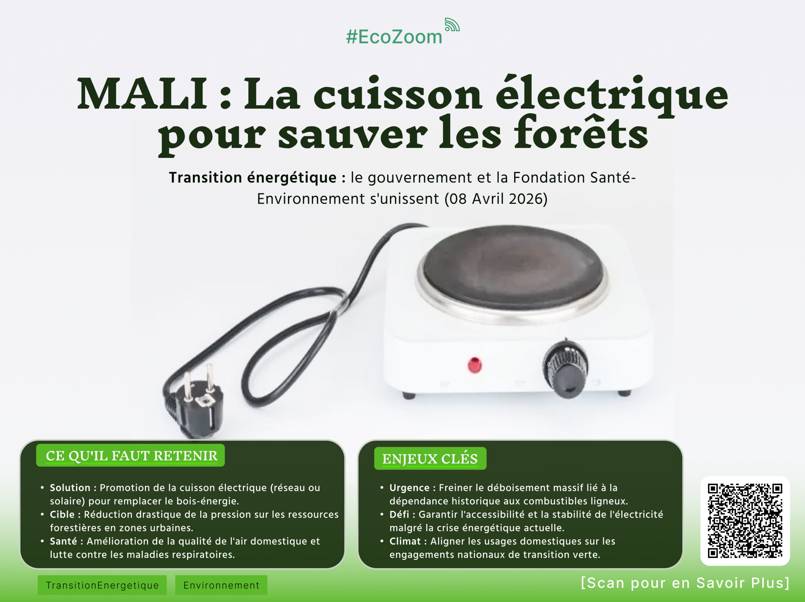 Mali : la cuisson électrique, nouvelle piste pour freiner le déboisement