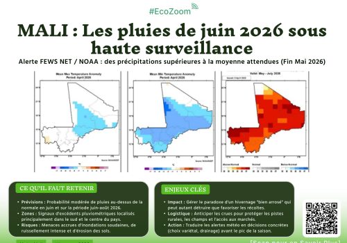 Mali : les pluies de juin 2026 sous surveillance