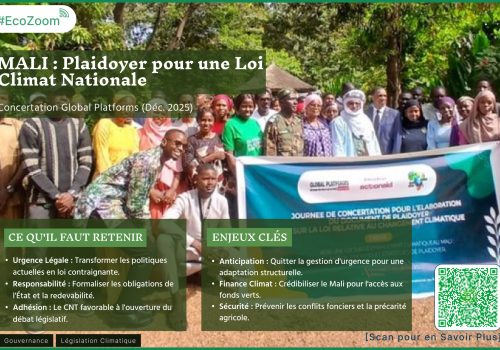 Mali : vers une loi sur le changement climatique – Un plaidoyer clé de la société civile